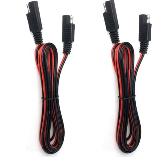 DIY 2 PCS18AWG 200CM SAE to SAE Extension Cable Quick Disconnect Wire Harness SAE Connector Quick Disconnect Extension Cable