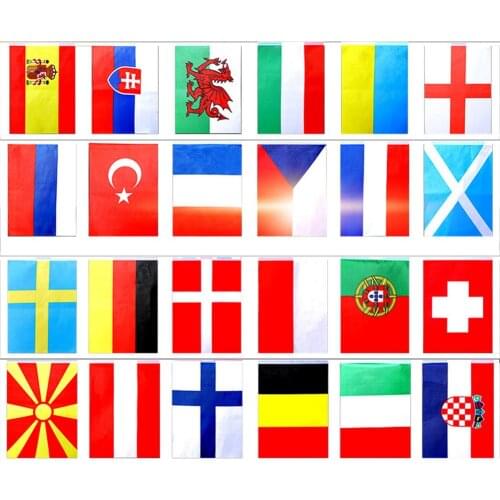 2021 Euro Football Banner 24 Nations Bunting Flags For Home Bar Restaurant And Party Decoration European Euro Cup Bunting Flags