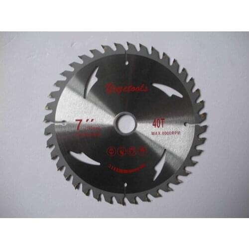 40 teeth circular saw blade, 7" 40T, 180mm wood cutting round disc, hard alloy steel circular saw