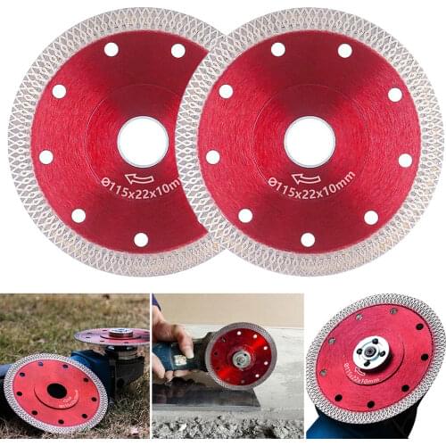 Diamond Saw Blade 2 x 115mm Diamond Cutting Discs 4.5" Angle Grinder Blade Cut Stone Concrete Tile Fast Accurate Smooth Cutting