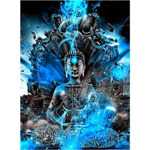 New 5D DIY Full Round/Square Diamond Painting Religion Buddha 3D Embroidery Cross Stitch Rhinestone Mosaic Home Dector Art Yc539