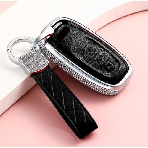 Diamond Car Remote Key Cover Fob Case Shell For Audi A1 A3 A4 A5 A6 A7 A8 Quattro Q3 Q5 Q7 2009 2010 2011 2012 2013 2014 2015