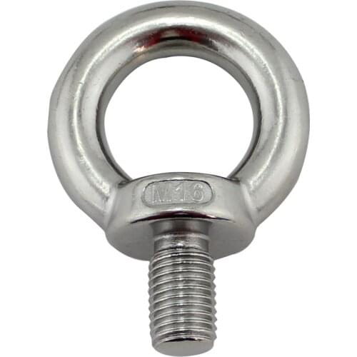 M6 M8 M10 Eye Bolt Stainless Steel Marine Lifting Eye Bolt Ring Screw Loop Hole for Cable Rope Lifting