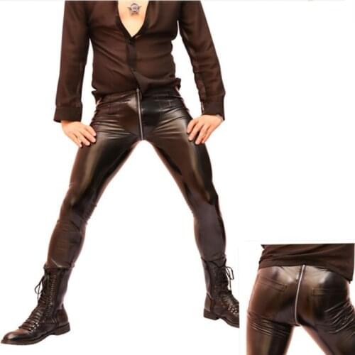 Singer stage personality Sexy high-elastic tight trousers mens pants mens feet trousers fashion pantalon homme street novelty