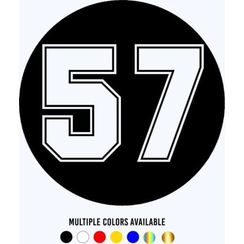 CK20304# Die-Cut Vinyl Decal Figure Number 57 Car Sticker Waterproof Auto Decors on Car Body Bumper Rear Window