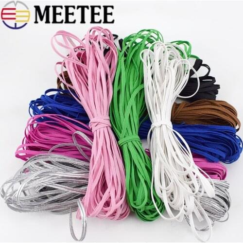 10M 3mm Elastic Bands Elastic Rope Headwear Rubber Band Ribbons Sewing Webbing Tapes Waist Belt DIY Garment Accessories