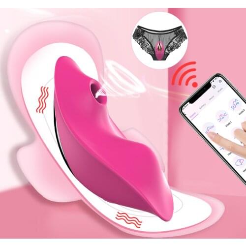 Butterfly Wearable Sucking Vibrator For Women Wireless APP Remote Control Vibrating Panties Dildo Sex Toys For Couple