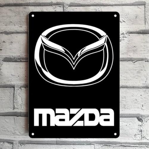 Classic Mazda Car Logo Graphic Tin Sign Poster Home Pubs & Bars Poster Wall Art Poster Coffee Garden Office Man Cave Club