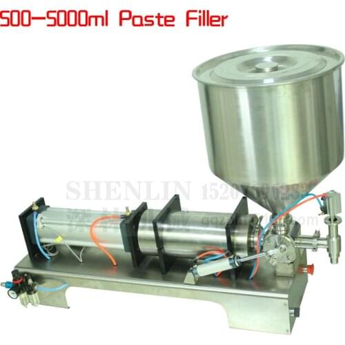 Cosmetic filling machine single bottling head filler for pasty honey,cream pump dose packaging equipment tools,hopper ss304 5L