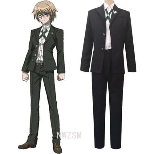Danganronpa Byakuya Togami Cosplay Costume Brown Dangan Ronpa Men Uniform Jacket Shirt Pants Halloween Outfit Women
