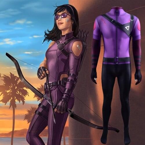 Movie Hawkeye 2 Cosplay Costume Superhero Kate Bishop Cosplay Halloween Costume 3D Print Spandex Bodysuit Disfraces Adult/kids