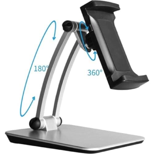 Kitchen Tablet Stand Wall Desk Tablet Mount Stand Fit For 5-10.5 inch Width Tablet Metal Bracket Smartphones Holders