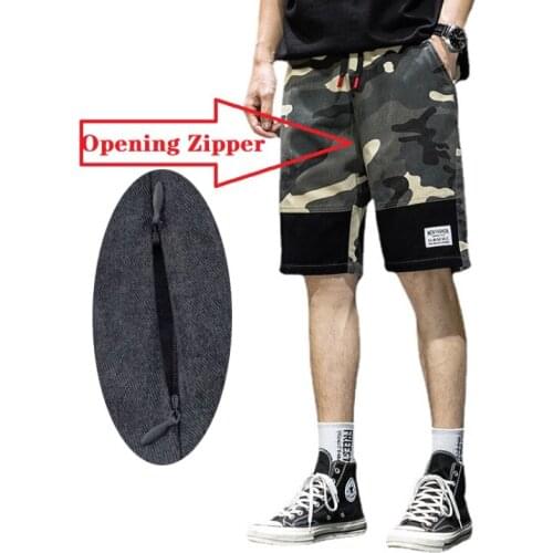 Summer Shorts Sex Pants Outdoor Car Zipper Free Open File Mens Camouflage Overalls Fashion Brand Casual Capris Sports Beach