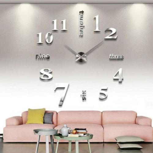 Modern design 3D DIY wall sticker large clock reloj de pared watch for home screen mural art decoration living room