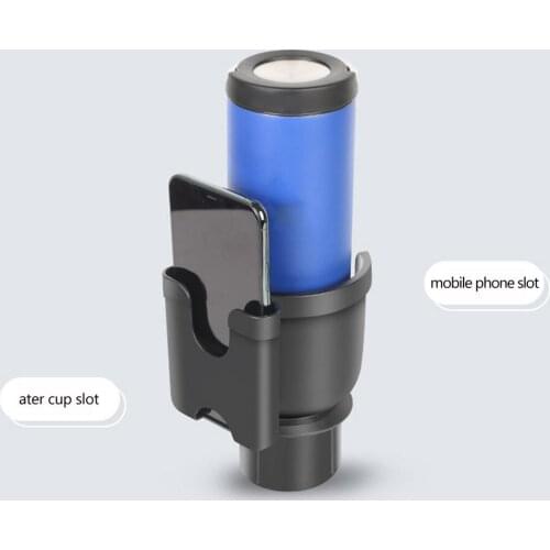 New Universal Automobile Cup Slot Expander Adapter Car Beverage Insulation Cup & Mobile Phone Holder 2 In 1 Rotating Support
