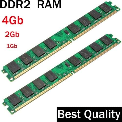 DDR2 4Gb 2Gb 1Gb DDR2 RAM 800 667 533 Mhz / suit for all Intel and AMD desktop / memoria 2 gb ddr2 ram single / ddr 2 memory