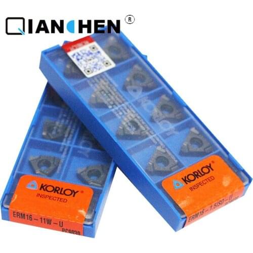 Genuine Original Korea Korloy ERM16-11W-U PC9030 ERM16-AG55-U PC9030 FG0300R-03 NC3030 (10pcs/lot)internal Turning Tool Inserts