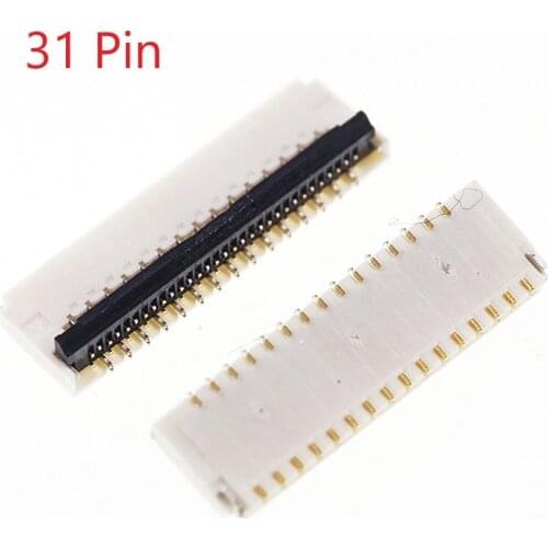 10 pcs FPC connector 31 Pin 0.3 mm pitch 0.9 mm height back flip type dual sided Top and Bottom Right Angle SMT FH35C-31S-0.3SH