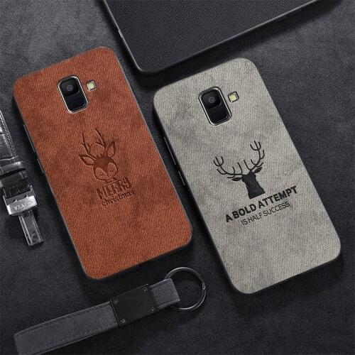 For Samsung M51 M31 M21 Case Fabric Deer Cloth Cover For Samsung M30S A750 A7 A6 A8 J4 J8 Plus J6 2018 A9 A2 J2 Core Couqes PC