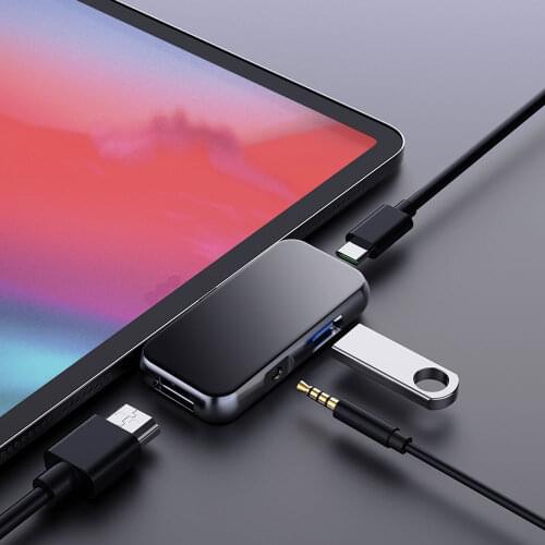 WIWU USB Hub for iPad Pro Type C USB 3.0 HUB HDMI Stereo Type C Hub for Huawei Xiaomi Mobile Phone USB C Hub for MacBook Pro 13