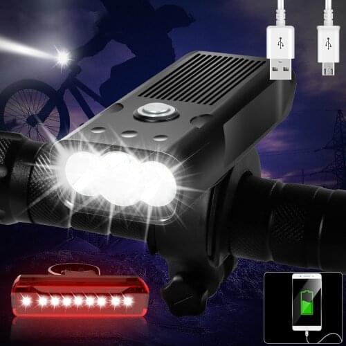 20000Lums Bicycle Light L2/T6 USB Rechargeable 5200mAh Bike Light IPX5 Waterproof LED Headlight as Power Bank Bike Accessories