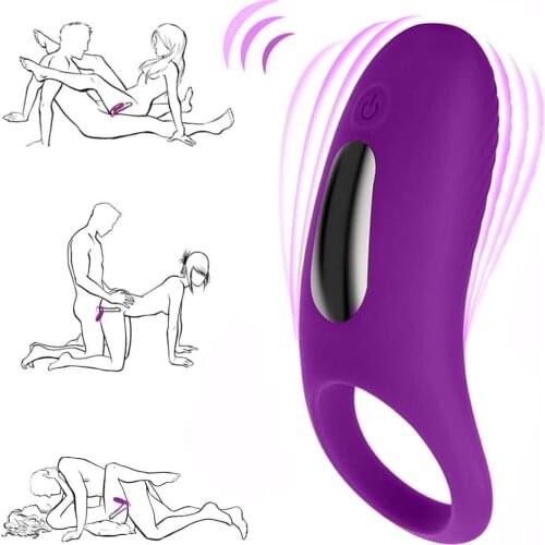 Vibrating Penis Ring for Couples, Male Cock Ring Vibrator Rechargeable Clit Stimulator Massager Sex Toys to Men