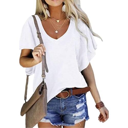 2021 Women New Summer T Shirt Solid White Black Short Sleeve Loose Tops Fashion Ladies Street Harajuku Casual Tee shirt Femme