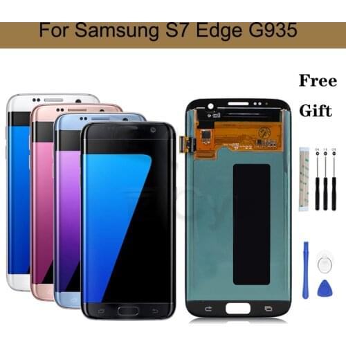 With Burn Shadow For SAMSUNG Galaxy S7 edge LCD Display Touch Screen G935f LCD Digitizer Assembly G935 G935A Screen Replacement