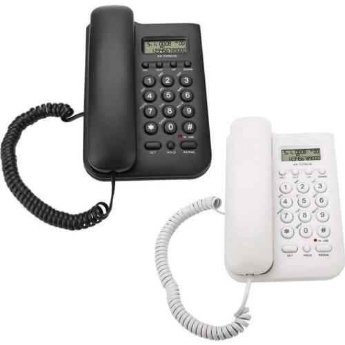 2 in 1 Wired Telephone Desktop and Wall Phone Office Landline Telephone for Smart Home Hotel FSK/DTMF dual system