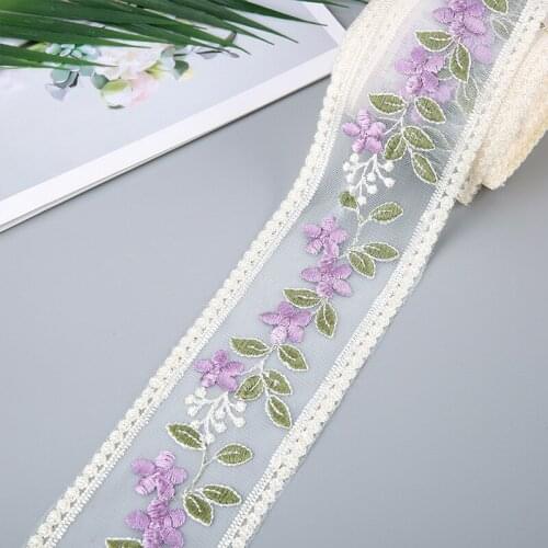 30Yards Two Sides Lace Trim Soft Floral Decoration Crafts Sewing Lace Fabric Edge For Doll Bra Underwear Dress Making 9cm Width