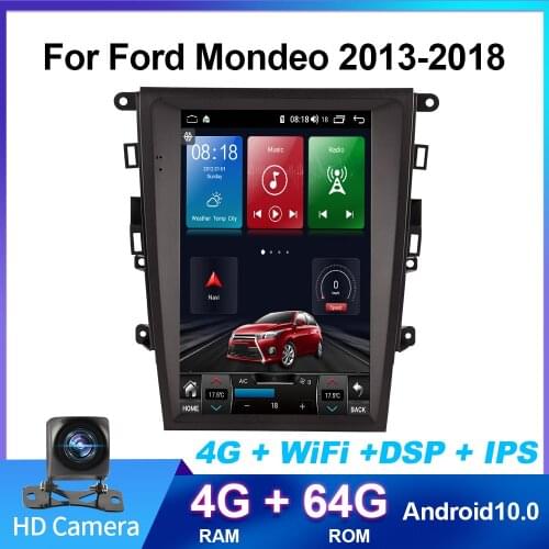 4G + 64G RDS Android 11 Vertikale bildschirm Auto radio GPS Navigation WIFI Kamera-Player For Ford Mondeo fusion MK5 2013 - 2018