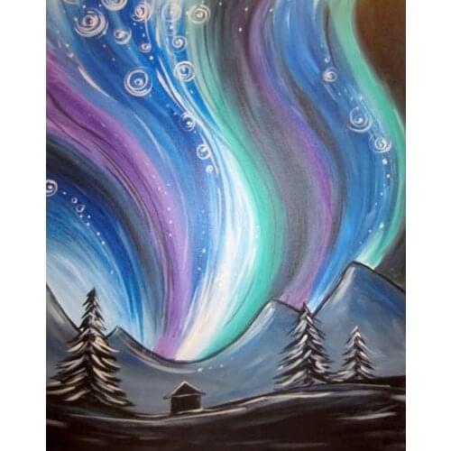 5d Diy Mosaic diamond Embroidery colorful sky landscape broderies diamond painting full Square Round Rhinestones StickerZP-2971