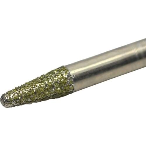 1pc cnc router Electroplated diamond stone 20deg 8*4mm carving tool stone engraving machine cutter stone cutting bits