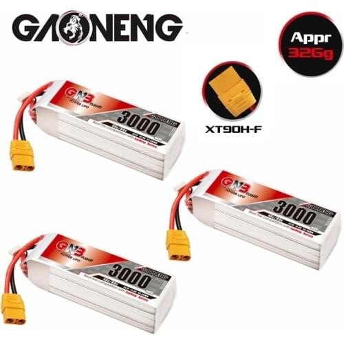 GAONENG GNB 3000mAh 14.8V 4S 40C/80C Lipo Battery With T/XT60/XT90 Plug For RC Helicopter Quadcopter FPV Racing Drone Parts
