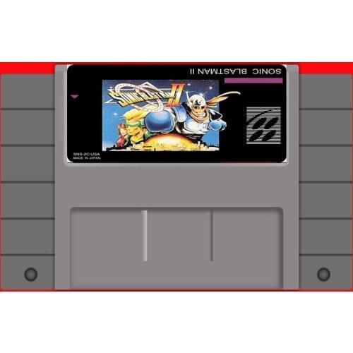 Sonic Blast Man II (2) 16 bit Big Gray Game Card For USA NTSC Game Player