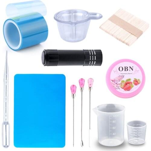 Epoxy Resin Tools Easy Jewelry making tools Silicone Workbenches Plastic beaker drilling bits sticks Disposable Cup Dispenser