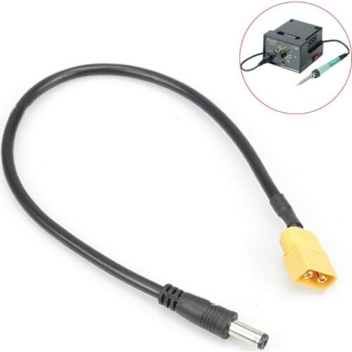 30cm/11.8in XT60 Male Bullet Connector To Male DC DC5525 Power Cable 5.5x2.5mm Adaptor TS100 Electronic Soldering Iron