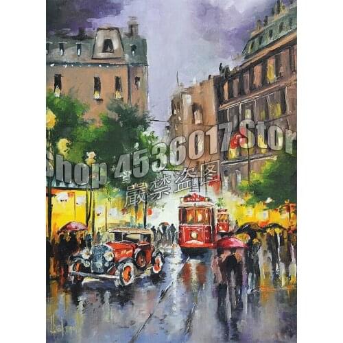 DIY Diamond Painting Istiklal Street, Istanbul City Landscape Diamond Mosaic Full Diamond Embroidery Rhinestone Gift Christmas