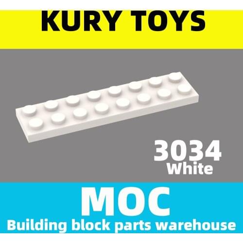 Kury Toys DIY MOC For 3034 100pcs Building block parts For Plate 2 x 8 For toy brick