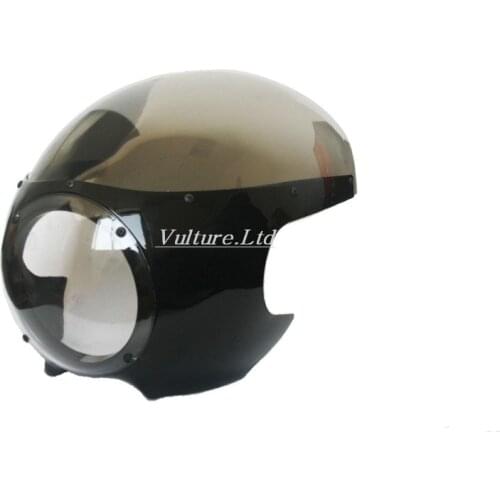 Motorcycle 5 3/4" Cafe Racer Headlight Fairing Windshield For Harley Sportster XL 883 Dyna 39mm Forks New