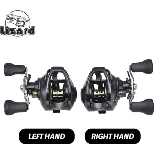 LIZARD Soft Touch Knobs 7.2:1 Trout Fishing Reel Magnetic Left or Right Hand Crank Saltwater Baitcasting Reel Fishing Coil Pesca