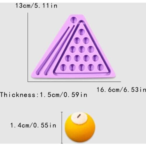 Billiard Ball Set Resin Casting Mold Pool Table Set Mold Candle Soap Resin Craft A0NF