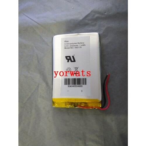 New Hot A Rechargeable Li-ion Cell 3.7V polymer lithium battery 465176 2000mAh direct sale
