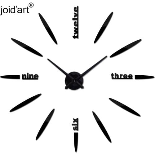 New clocks watch wall clock living room modern design large sticker Home decoration size mirror wall Stickers