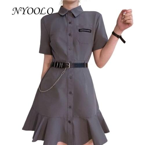 Модные платья-рубашки NYOOLO China At AliExpress