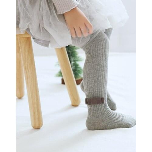 Autumn winter new children kids baby pantyhose cute Bow cotton knit warm baby girls tights baby stockings