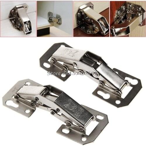 2Pcs Easy Mount Concealed 90 Degree Kitchen Cabinet Cupboard Sprung Door Hinges G08 Whosale&DropShip