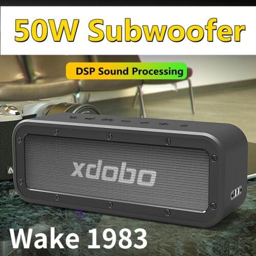 XDOBO Portable Bluetooth Speaker Outdoor IPX7 Waterproof High Power Subwoofer Home Computer Sound Column 360° Surround DSP Sound