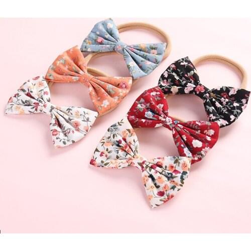 5PCS Baby Girls Headband Multi Colors Bow Knot Head Bandage Kids Toddlers Headwear Hair Band Infant Clothing Accessories