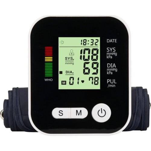 Automatic LCD Display Meter Wrist Sphygmomanometer Tensiometer Heart Rate Monitoring Pulse Meter BP Monitor